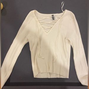 White long sleeve sweater